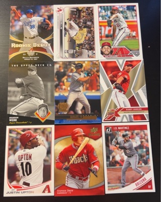 9 Arizona Diamondbacks baseball cards 