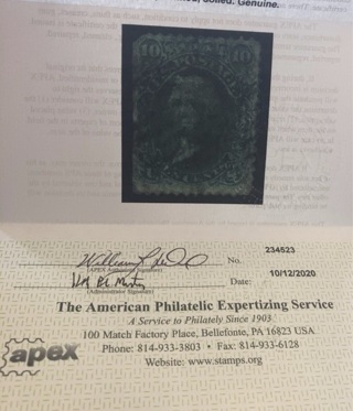 USA Apex certified Scott # 68