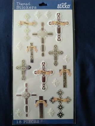 Sticko Inspirational Words and Crosses