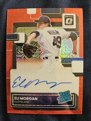 2022 Donruss Optic Rated Rookie Red Mojo Autograph Eli Morgan