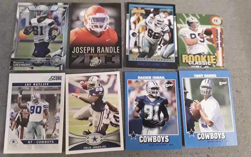 8 card Dallas Cowboys lot rc's insert