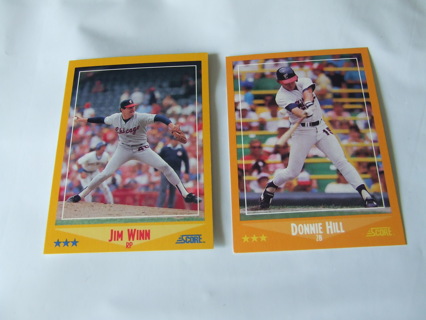 1988 Chicago White Sox Score Team Card Lot of 2
