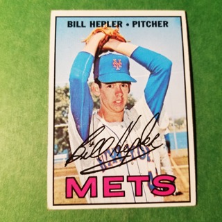 1967 - TOPPS BASEBALL CARD NO. 144 - BILL HEPLER - METS - EXMT/NRMT.