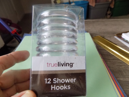 Set of 12 NIP True Living Shower Curtain hooks