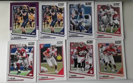 8 card football qb te rookies insert