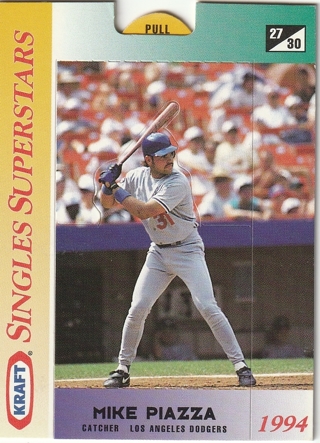 1994 Kraft Singles Superstars Pop-Ups - Food Issue #27 Mike Piazza