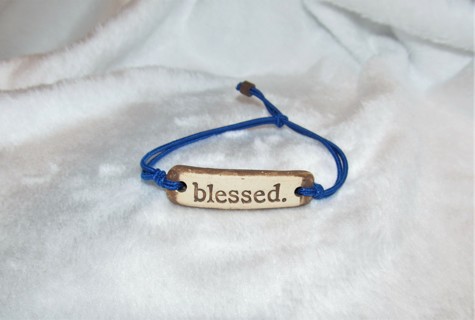 "Blessed" cord bracelet by MudLove