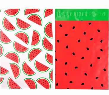 ➡️⭕(2) Watermelon Poly mailers 6x9"⭕