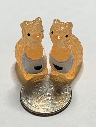 ALPACAS~#5~ORANGE~SET OF 2~GLOW IN THE DARK~FREE SHIPPING!