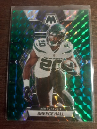 2023 Panini Mosaic ~ Breece Hall ~ Green Mosaic Prizm 