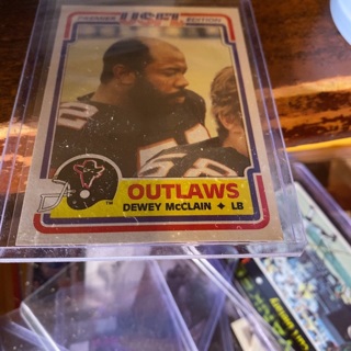 1984 topps usfl outlaws dewey McClain football card 