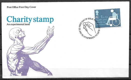 1975 Great Britain ScB1 Charity Stamp FDC