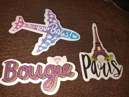 It was an laptops computer stickers Paris Eiffel Tower bougie, airplane pack your bags luggage