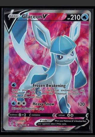 NM Glaceon V Texture Full Art Pokemon card TCG