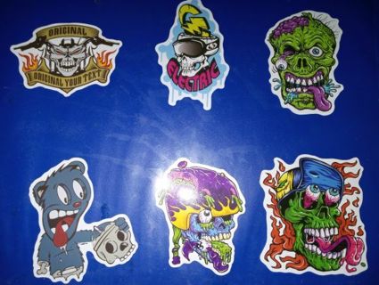 Tattoo style skull stickers