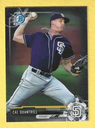 2017 Bowman Chrome Cal Quantrill Padres Baseball Card