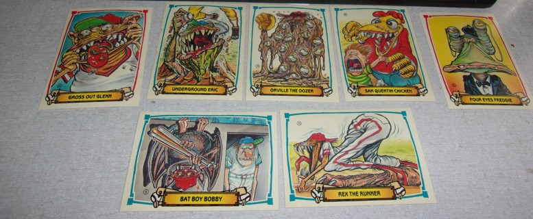 1988 Baseball Comic Sticker Cards  Lot Of 7