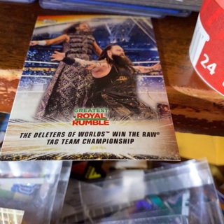 2019 topps sum slam royal rum the delete of worlds win the raw tag team championship wrestling card 