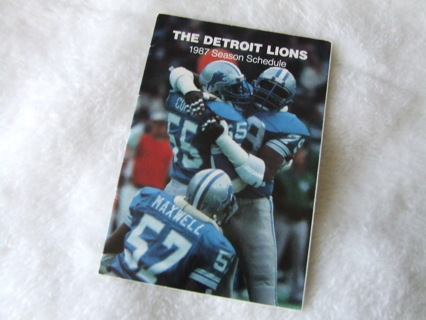 1987 Detroit Lions Football Schedule