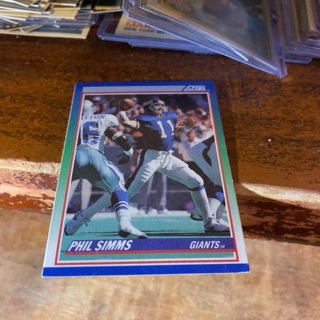 1990 score phil simms football card 