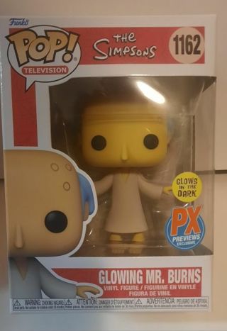 Funko Pop Glowing Mr. Burns #1162 from The Simpsons PX Previews Exclusive Glows in the Dark