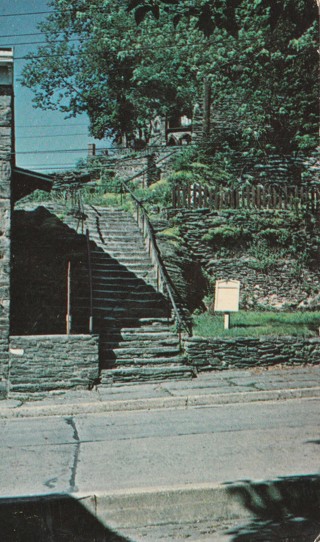 Vintage Used Postcard: a: Natural Stone Steps, Harpers Ferry, WV