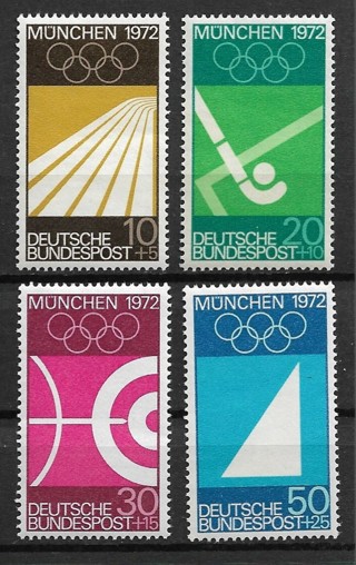 1969 Germany ScB446-9 complete Olympics set of 4 MNH