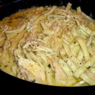 crockpot chicken & noodles recipe