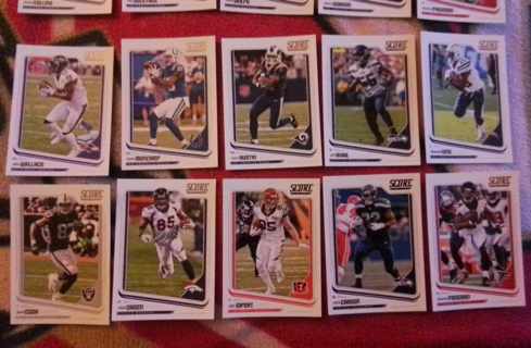 10 card Score NFL lot