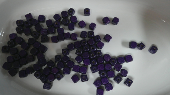 Purple Wood Beads