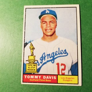 1961 - TOPPS BASEBALL CARD NO. 168 - TOMMY DAVIS ALLSTAR - DODGERS - EXMT-NRMT+