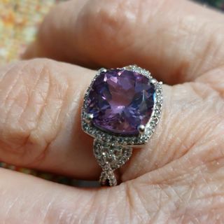 Amethyst sterling silver ring, retails $144