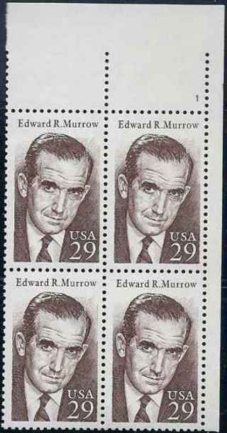 4 NEW EDWARD R. MURROW USA STAMPS,,GIN = 4 MORE NEW STAMPS,USA