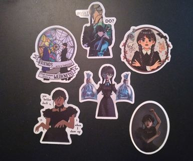 6- "WEDNESDAY" Show Series Stickers