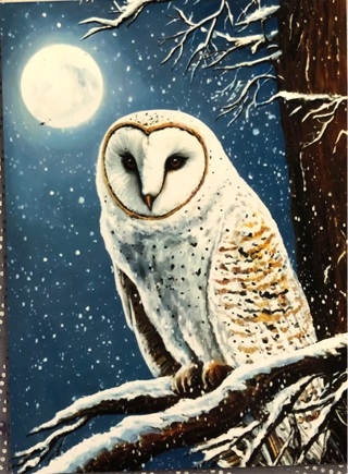 Barn Owl - 3 x 4” MAGNET - GIN ONLY