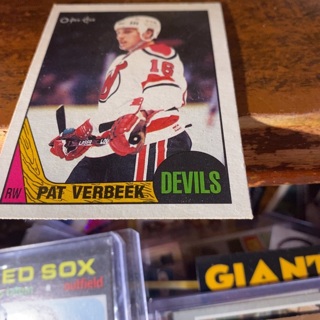 1987 o pee chee pat verbeek hockey card 