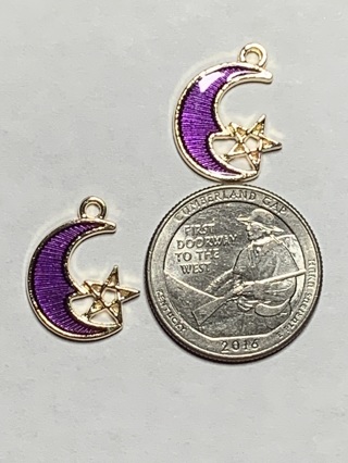 CELESTIAL CHARMS~#11~PURPLE~SET OF 2~FREE SHIPPING!