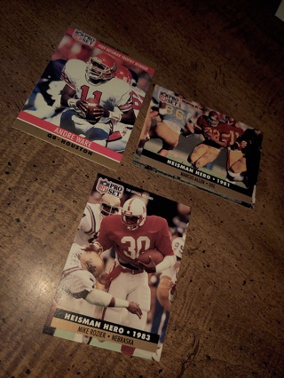 Three Card Lot football earlier years Heisman trophy winners