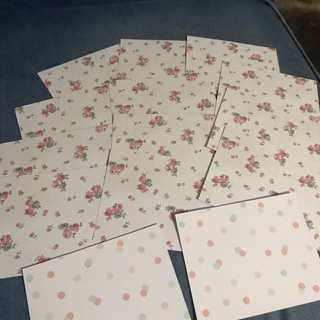 Scrapbook Paper Crafts Roses and Polka Dots Card Making Supplies, Free Mail 