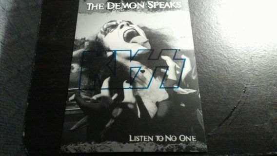 2009 KISS 360/PRESSPASS- THE DEMON SPEAKS- LISTEN TO NO ONE- BLUE EDITION TRADING CARD# 42