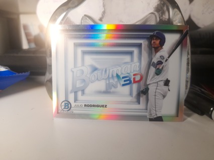 ROOKIE Julio Rodriguez Bowman 3D Chrome Refractor Mariners