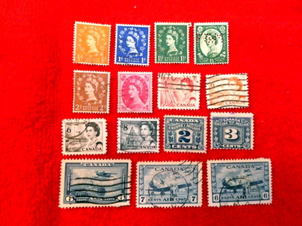 15 - All Different Canada Postage Stamps # 4. 