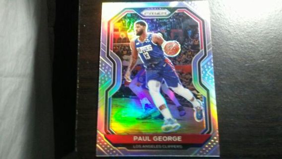 2020/2021 PANINI PRIZM PAUL GEORGE LOS ANGELES CLIPPERS BASKETBALL CARD# 14
