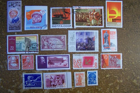 Lenin! Marx! Engels! The Glories of Communism, Lot of 18 Cold War Stamps Behind the Iron Curtain