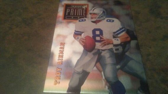 1996 PLAYOFF PRIME TROY AIKMAN DALLAS COWBOYS FOOTBALL CARD# 003