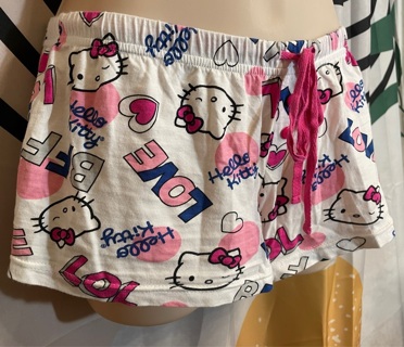 NEW Medium HELLO KITTY women’s sleep shorts 