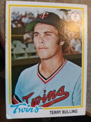 1978 TOPPS TERRY BULLING MINNESOTA TWINS BASEBALL CARD# 432