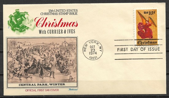 1974 Sc1550 Christmas Angel FDC