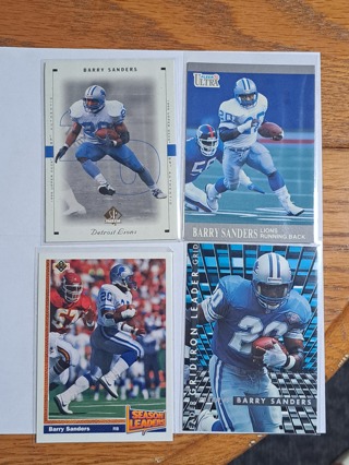 *DETROIT* Barry Sanders Lot of 4