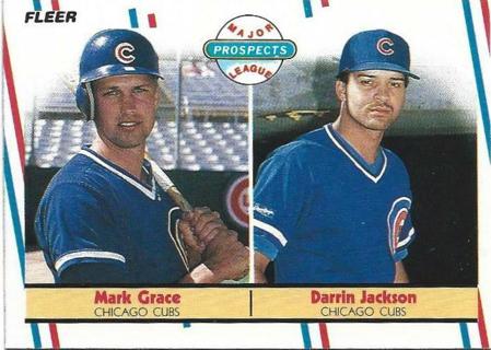 1988 FLEER MARK GRACE / DARRIN JACKSON ROOKIE CARD